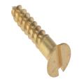 Forgefix Wood Screw Slotted Csk Solid Brass 2