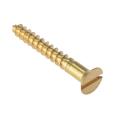 Forgefix Wood Screw Slotted Csk Solid Brass 2
