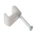 Forgefix Cable Clip Flat White 1.00mm
