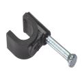 Forgefix Cable Clip Round Coax Black 6 - 7mm