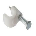 Forgefix Cable Clip Round White 6 - 7mm