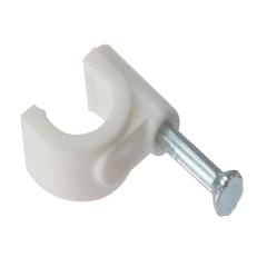 Forgefix Cable Clip Round White 9 - 11mm