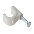 Forgefix Cable Clip Round White 9 - 11mm