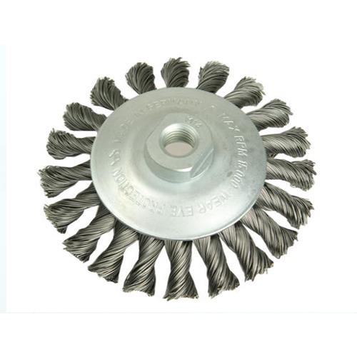 Lessmann Conical Knot Brush 100mm M14 Bore