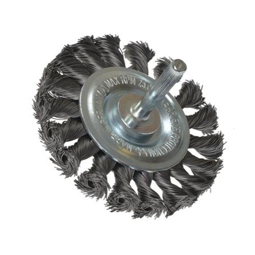 Lessmann Knotted Wheel Brush + Shank 75x8mm