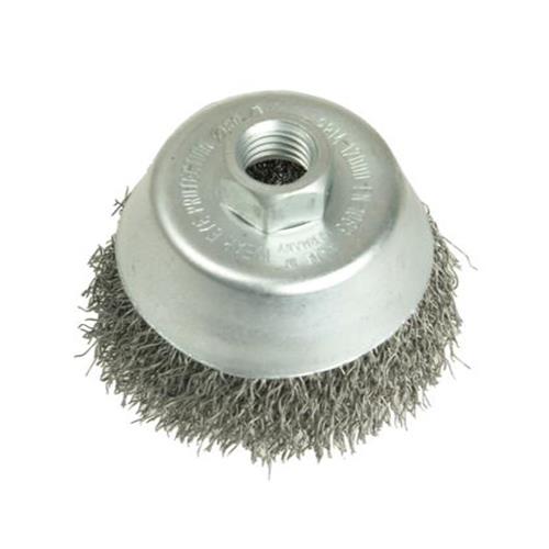 Lessmann Cup Brush 8cm M14x0.3 Stainless Wire