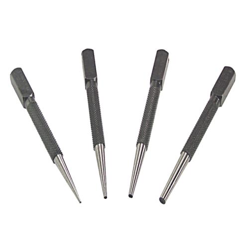 Priory 66sn4 Set Of 4 Nail Punches In Wallet