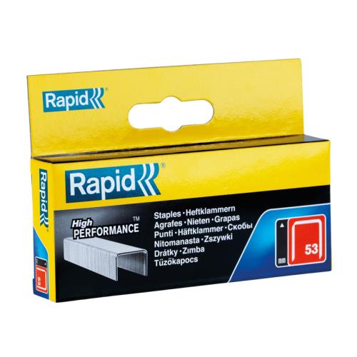 Rapid 53/10b 10mm Galvanised Staples Box 2500
