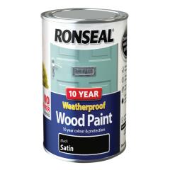Ronseal 10 Year Weatherproof Wood Paint Black