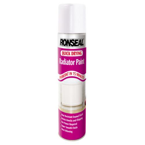 Ronseal One Coat Radiator Spray White Satin
