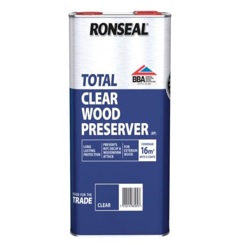 Ronseal Trade Total Wood Preserver Clear 5 Li