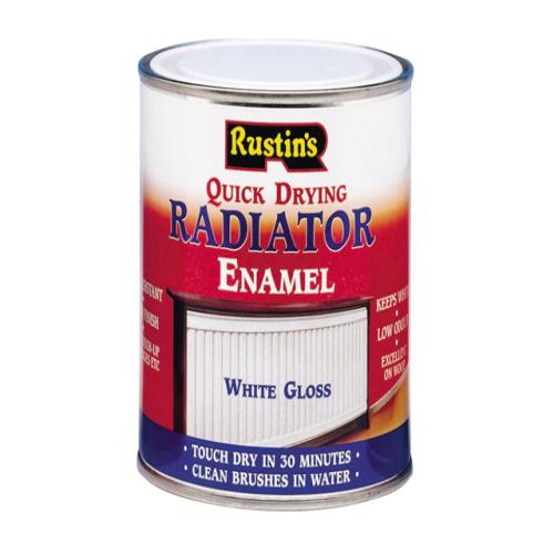 Rustins Radiator Enamel Gloss White 500ml