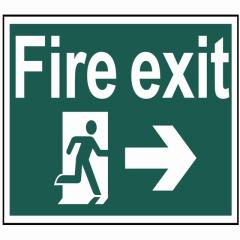Scan Fire Exit Running Man Arrow Right