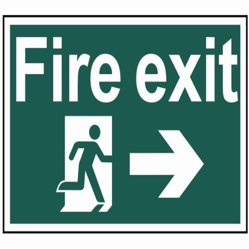Scan Fire Exit Running Man Arrow Right