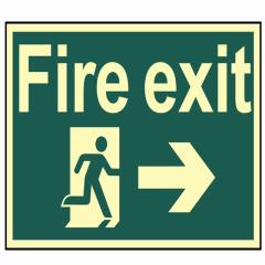 Scan Fire Exit Running Man Arrow Right