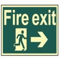 Scan Fire Exit Running Man Arrow Right