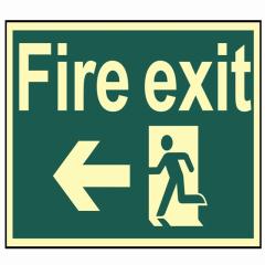 Scan Fire Exit Running Man Arrow Left