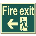 Scan Fire Exit Running Man Arrow Left