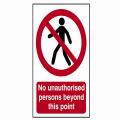 Scan No Unauthorised Persons Beyond This Poin