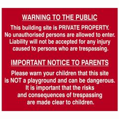 Scan Building Site Warning To Public + Parent