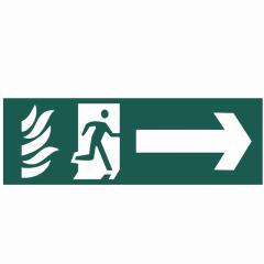 Scan Running Man Arrow Right - Pvc 200 X 50mm