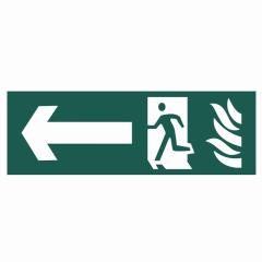 Scan Running Man Arrow Left - Pvc 200 X 50mm