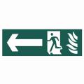 Scan Running Man Arrow Left - Pvc 200 X 50mm