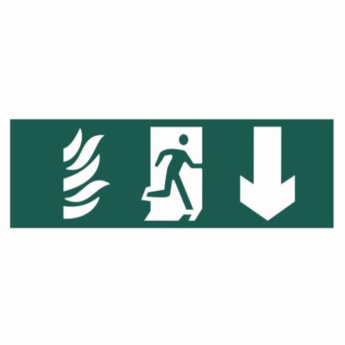 Scan Running Man Arrow Down - Pvc 200 X 50mm