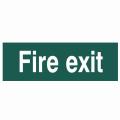 Scan Fire Exit Text Only - Pvc 200 X 50mm