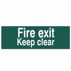 Scan Fire Exit Keep Clear Text Only