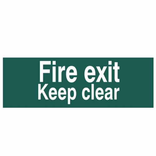 Scan Fire Exit Keep Clear Text Only
