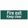 Scan Fire Exit Keep Clear Text Only