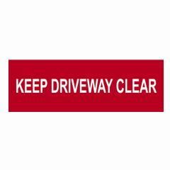 Scan Keep Driveway Clear - Pvc 200 X 50mm