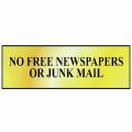Scan No Free Newspapers Or Junk Mail - Brass