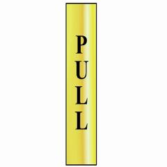 Scan Pull Vertical - Polished Brass Effect