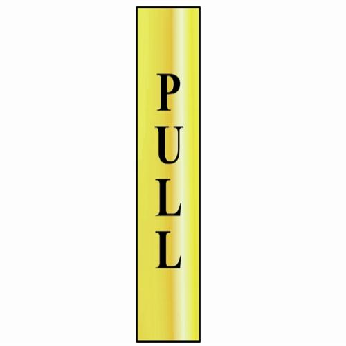 Scan Pull Vertical - Polished Brass Effect