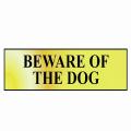 Scan Beware Of The Dog - Polished Brass Effec