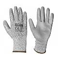 Scan Grey Pu Coated Cut 3 Liner Gloves Xl