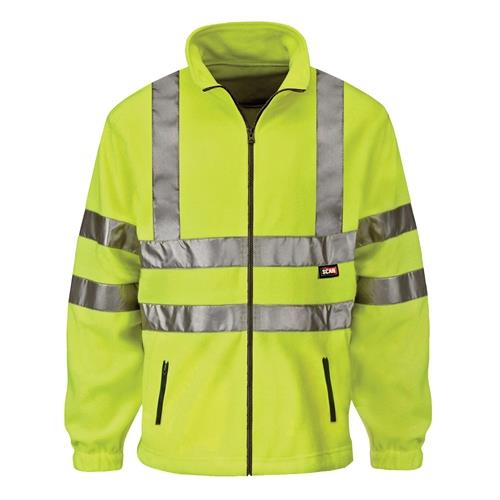Scan Hi-vis Yellow Full Zip Fleece Xxlarge
