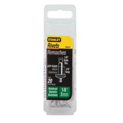 Stanley Aluminium Rivets 3mm Medium Pack 20
