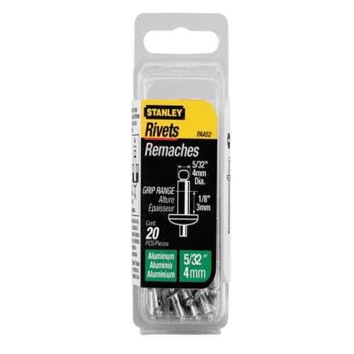 Stanley Aluminium Rivets 5mm Short Pack Of 15