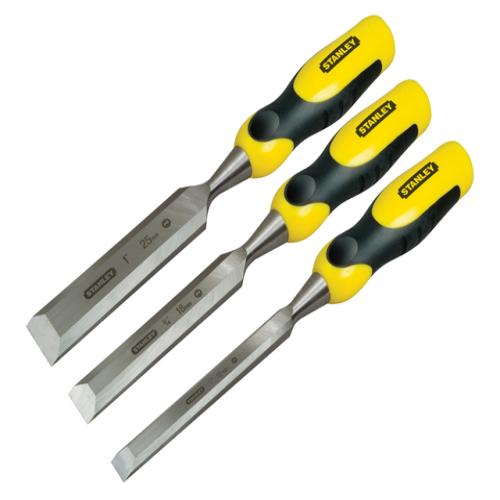 Stanley Dynagrip Bevel Edge Chisel Set Of 3