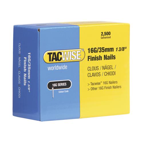 Tacwise 16 Gauge Straight Finish Nails 25mm