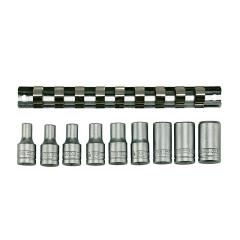 Teng M1210 Socket Clip Rail Set Of 9 External