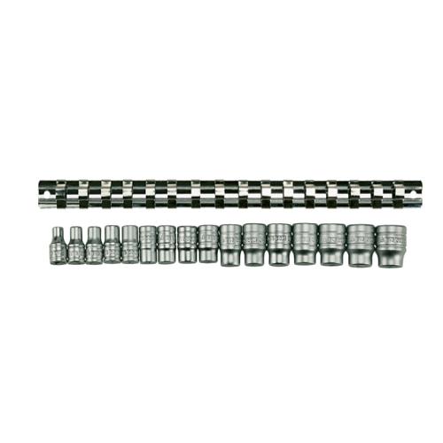 Teng M3816 Socket Clip Rail Set Of 16