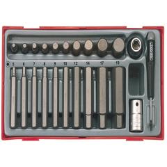 Teng Tthex23 Metric Hex Bit Socket Set 23 Pcs
