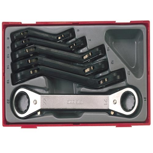 Teng Ttrors Metric Ratchet Ring Spanners 6 Pc