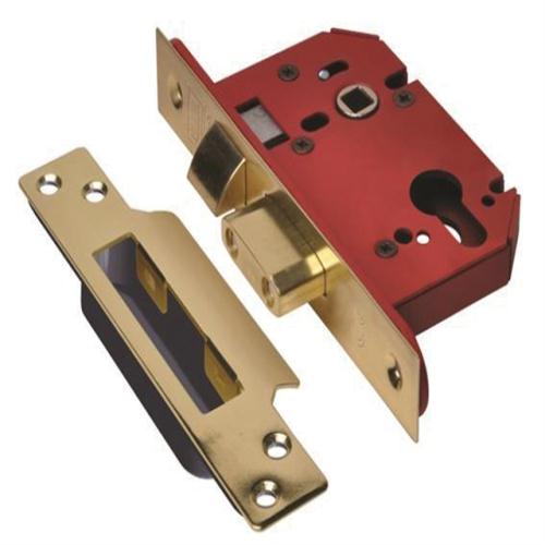 Union Euro Sashlock Plated Brass 68mm 2.5