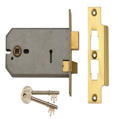 Union 2077-6 Lock Polished Brass 149mm