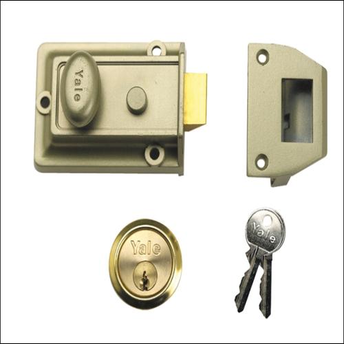 Yale 77 60mm Backset Nickel Brass Finish Box